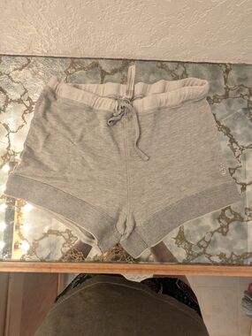 Free People Size Small Heather Gray Drawstring Lounge Shorts